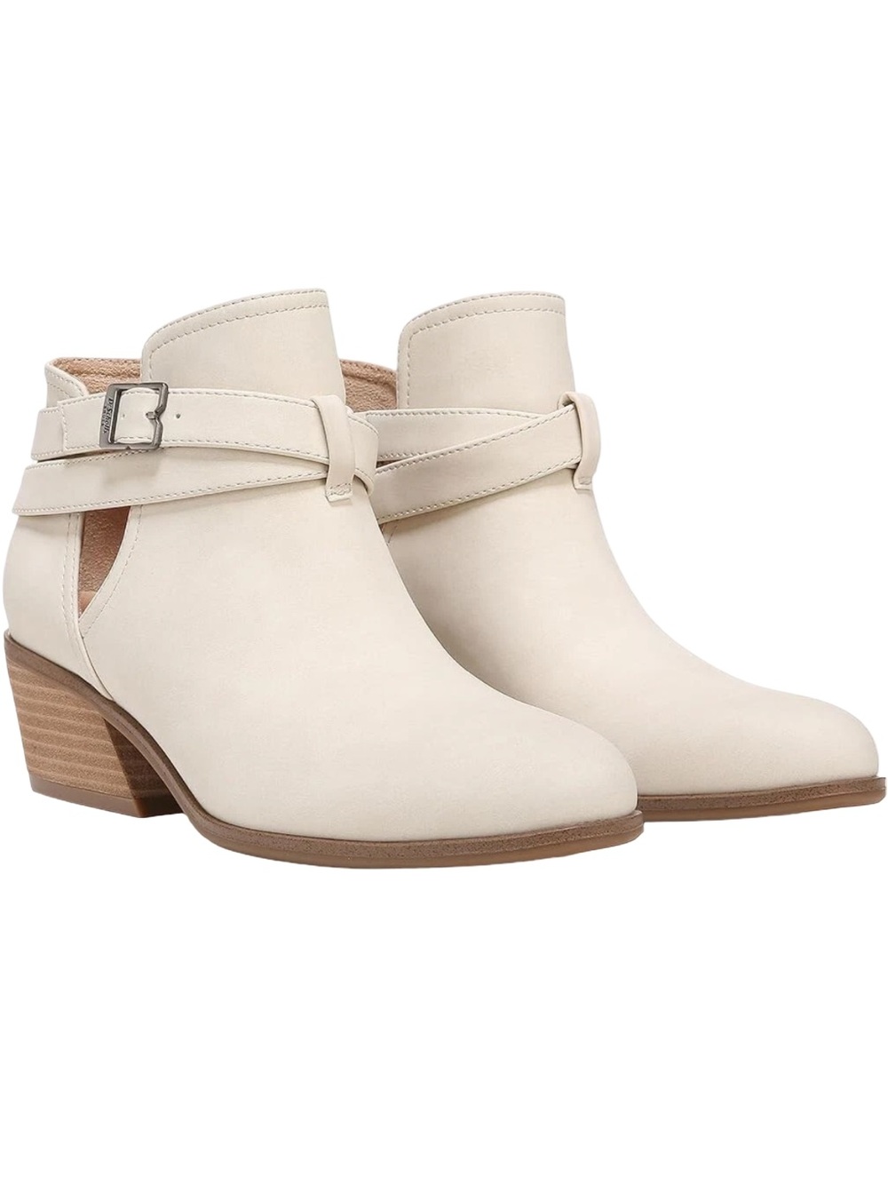 NWOB Dr. Scholl's "Literally" Soft Faux Leather Ankle Booties with Buckle Strap